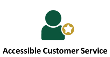 Accessible Customer Service icon of a single person.